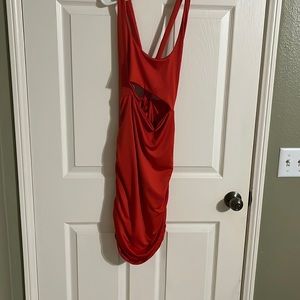 Red front cut out Size XL dress